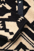 Aztec Yoke Sherpa Half Zip Stand Collar Kangaroo Pocket Sweatshirt
